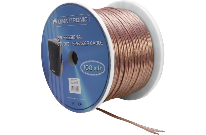 Cablu pentru difuzoare pasive Omnitronic Speaker Cable 225 Clear