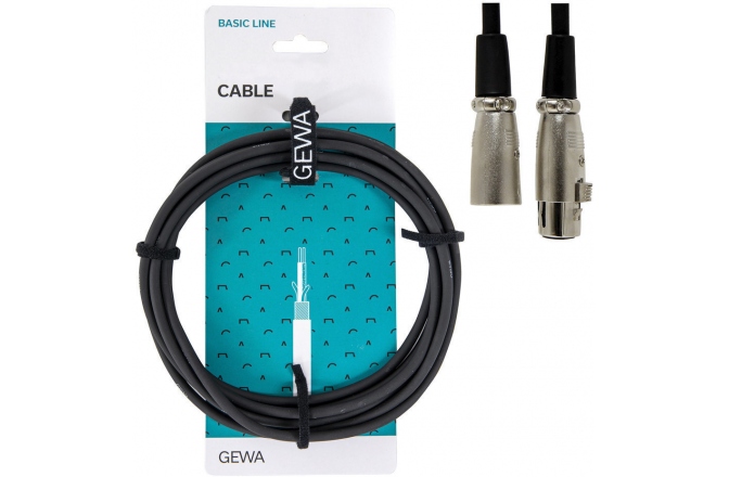 Cablu pentru microfon Gewa Cablu microfon Basic Line VE5 9m