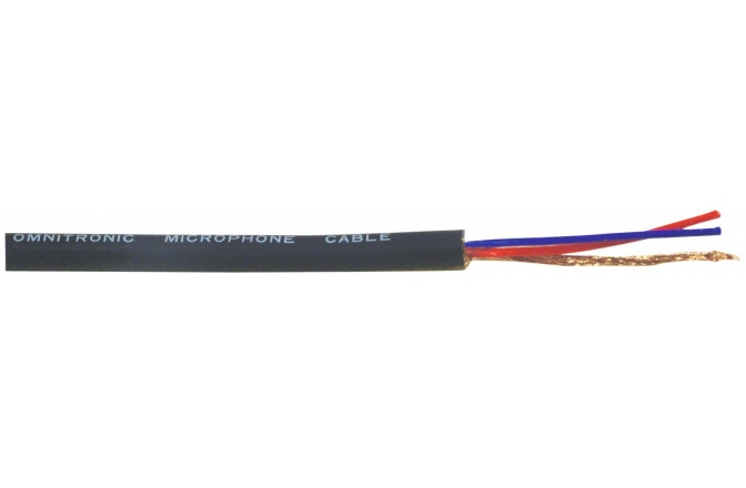 Cablu pentru microfon Omnitronic Microphone cable 2x0.22 100m bk + plugs