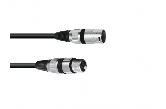 Cablu pentru microfon Omnitronic XLR cable 3pin 0.2m bk