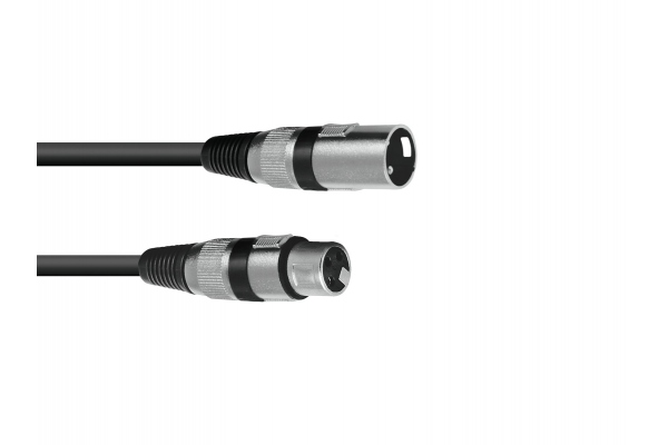XLR cable 3pin 0.5m bk