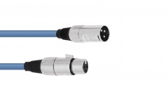 Cablu pentru microfon Omnitronic XLR cable 3pin 1,5m bu