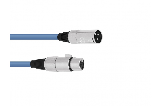 Cablu pentru microfon Omnitronic XLR cable 3pin 1,5m bu
