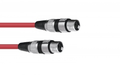 Cablu pentru microfon Omnitronic XLR cable 3pin 1,5m rd