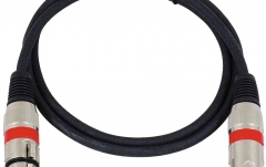 Cablu pentru microfon Omnitronic XLR cable 3pin 1m bk/rd