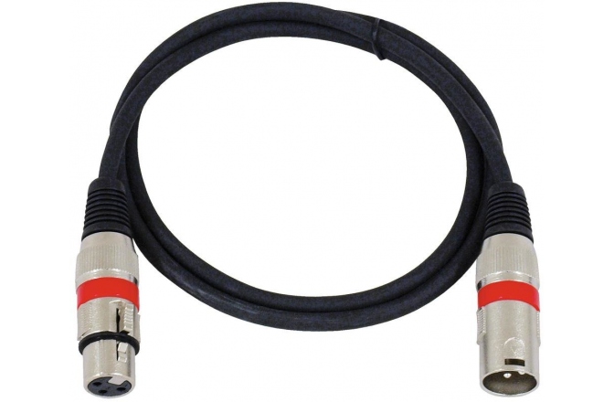 Cablu pentru microfon Omnitronic XLR cable 3pin 1m bk/rd