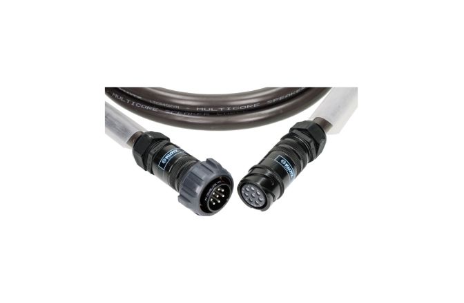 Cablu prelungitor robust Klotz 8x 4.0 mm² speaker extension eXtreme PVCPA-COM® 8p F/M - M with ring - 2x transparent - 40 m