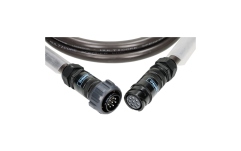 Cablu prelungitor robust Klotz 8x 4.0 mm² speaker extension eXtreme PVCPA-COM® 8p F/M - M with ring - 2x transparent - 5 m