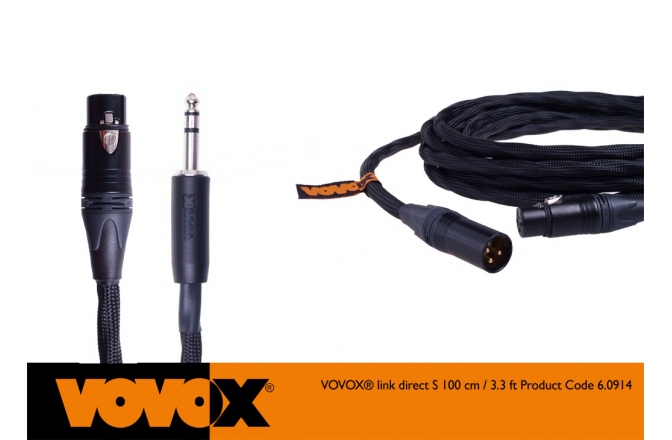 Cablu Premium Vovox Link Direct S XLRf-TRS 100