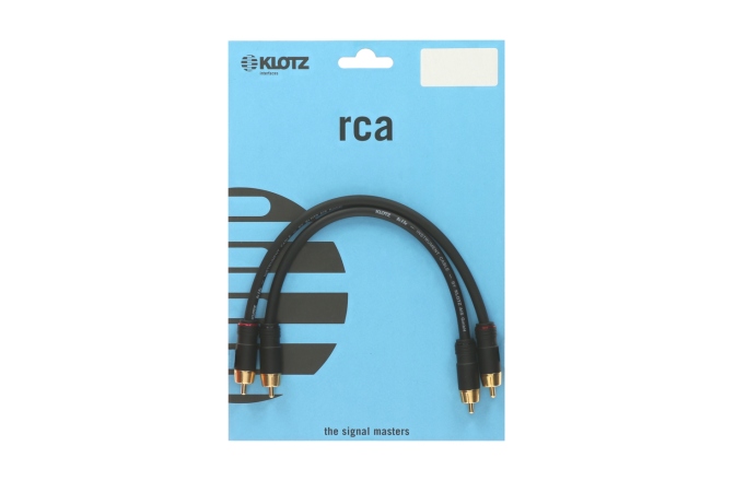 Cablu RCA dublu ecranat Klotz RCA to RCA cablegold-plated contacts - 0.3 m
