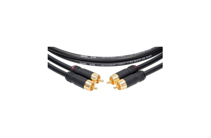 Cablu RCA dublu ecranat Klotz RCA to RCA cablegold-plated contacts - 1.5 m