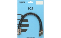 Cablu RCA dublu ecranat Klotz supreme RCA cable with solid chrom RCA plugsgold-plated contacts - 0.3 m - 2 pieces (1 blister)