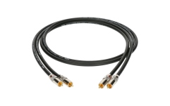 Cablu RCA dublu ecranat Klotz supreme RCA cable with solid chrom RCA plugsgold-plated contacts - 10 m - 2 pieces (1 PE bag)