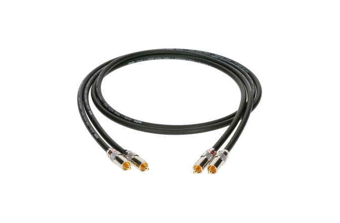 Cablu RCA dublu ecranat Klotz supreme RCA cable with solid chrom RCA plugsgold-plated contacts - 5 m - 2 pieces (1 PE bag)