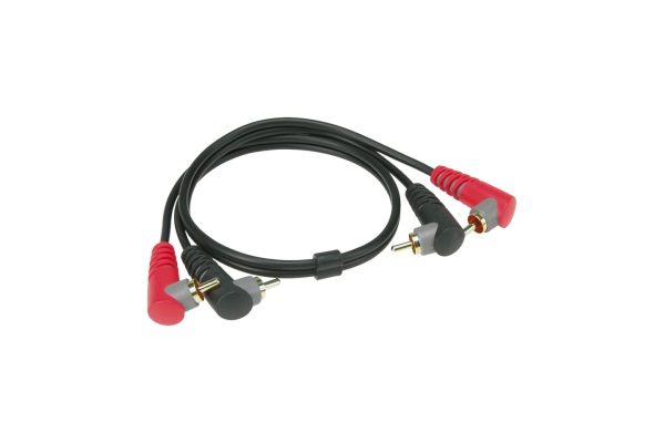 Angled RCA Pro Stereo Twin Cable 2m Angled RCA Pro Stereo Twin Cable 2m