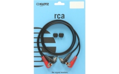 Cablu RCA durabil Klotz Angled RCA Pro Stereo Twin Cable 3m
