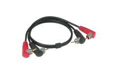 Cablu RCA durabil Klotz Angled RCA Pro Stereo Twin Cable 3m