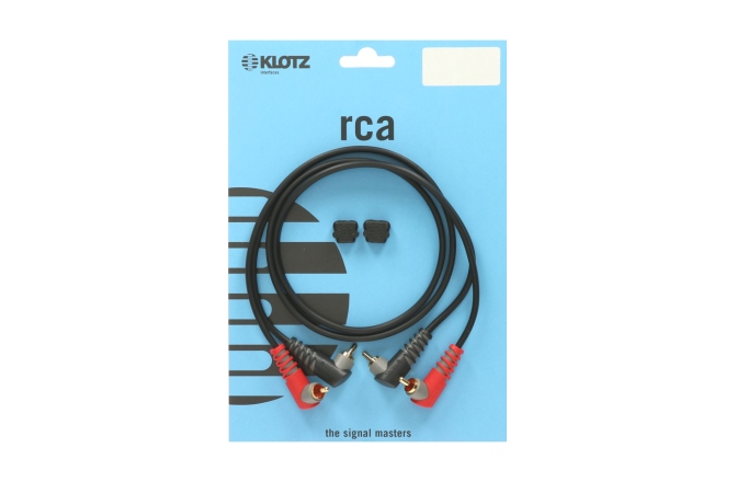 Cablu RCA durabil Klotz pro stereo twin cable with angled rca plugsgold-plated contacts - 3 m
