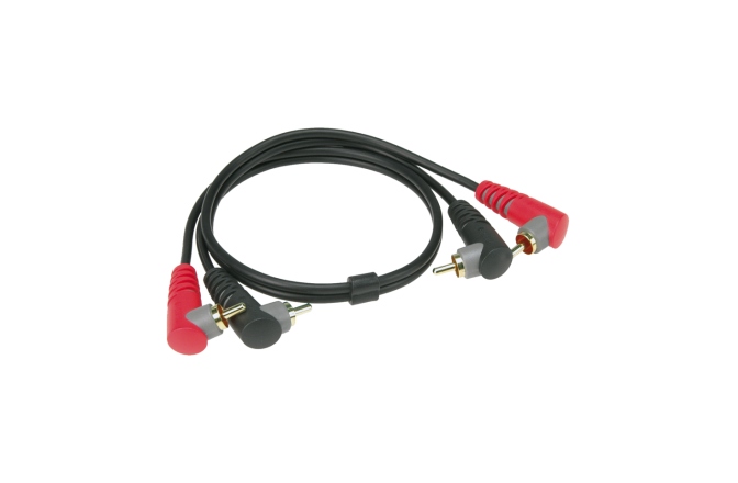 Cablu RCA durabil Klotz pro stereo twin cable with angled rca plugsgold-plated contacts - 3 m
