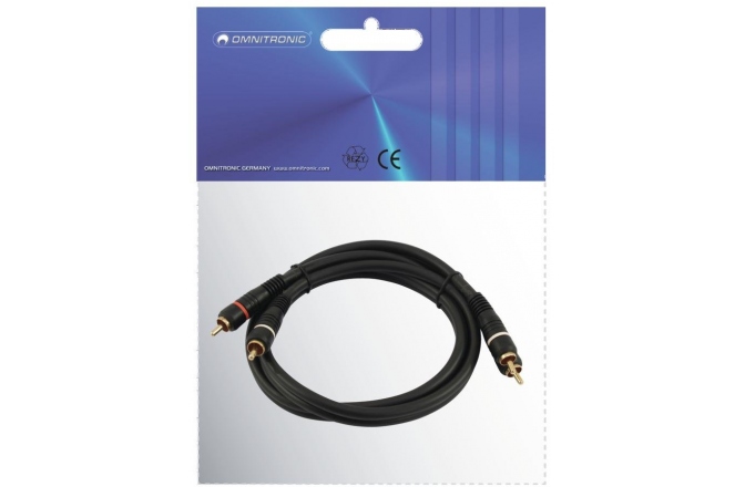Cablu RCA Omnitronic RCA cable 2x2 1.5m
