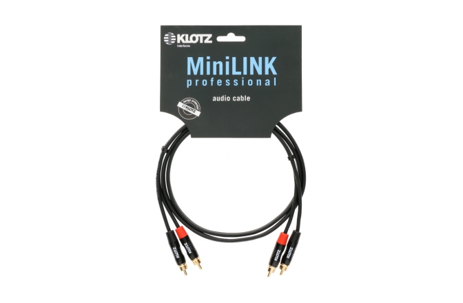 Klotz MiniLink Pro stereo twin cable with gold-plated metal rca plugs ...