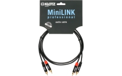 Cablu RCA profesional Klotz MiniLink Pro stereo twin cable with gold-plated metal rca plugs - 6m