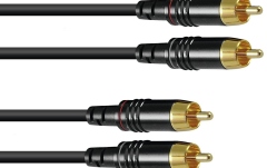Cablu RCA Sommer Cable RCA 2x2 0.5m bk Hicon