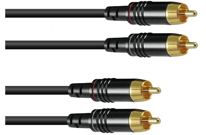 Cablu RCA Sommer Cable RCA 2x2 0.5m bk Hicon