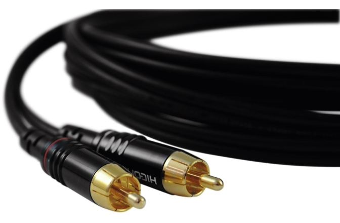 Cablu RCA Sommer Cable RCA 2x2 0.5m bk Hicon