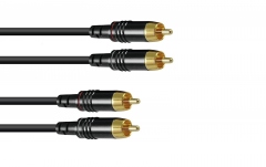 Cablu RCA Sommer RCA cable 2x2 0.5m bk Hicon