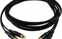 Cablu RCA Sommer RCA cable 2x2 0.5m bk Hicon