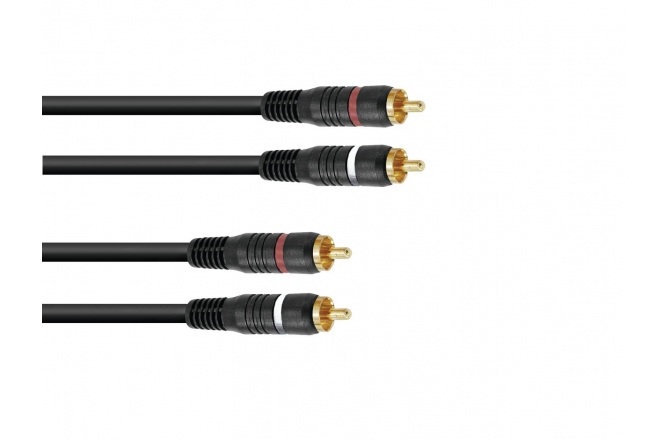 cablu RCA stereo Omnitronic RCA cable 2x2 0.6m
