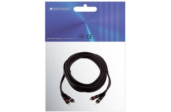Cablu RCA stereo  Omnitronic RCA cable 2x2 10m