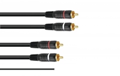 Cablu RCA stereo Omnitronic RCA cable 2x2 ground 1.5m