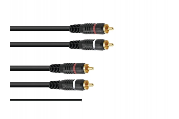 RCA cable 2x2 ground 1.5m