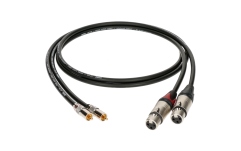 Cablu RCA-XLR dublu ecranat Klotz supreme RCA cable with straight RCA and XLR female plugs gold-plated contacts - 1.5 m - 2 pieces (1 blister)