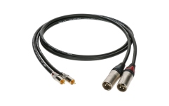 Cablu RCA-XLR premium Klotz supreme RCA cable with straight RCA and XLR male plugs gold-plated contacts - 3 m - 2 pieces (1 blister)
