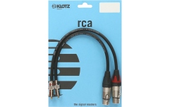 Cablu RCA-XLR profesional Klotz supreme RCA cable with straight RCA and XLR female plugsgold-plated contacts - 10 m - 2 pieces (1 PE bag)