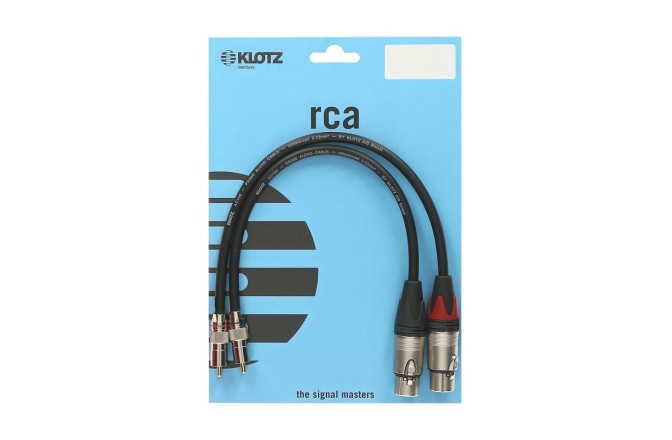 Cablu RCA-XLR profesional Klotz supreme RCA cable with straight RCA and XLR female plugsgold-plated contacts - 10 m - 2 pieces (1 PE bag)