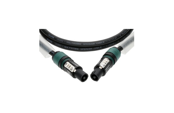 Cablu speakON flexibil Klotz 4x 2.5 mm² speaker cable PVCspeakON 4p F/F with plastic shell (NL4FXX) - 2x transparent - 10 m