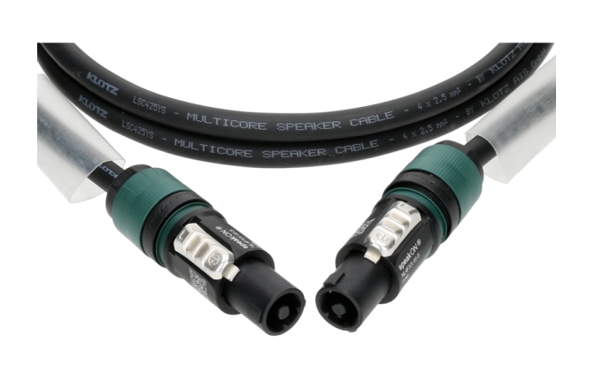 Cablu speakON flexibil Klotz 4x 2.5 mm² speaker cable PVCspeakON 4p F/F with plastic shell (NL4FXX) - 2x transparent - 7 m