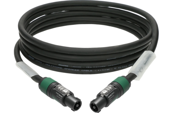 Cablu speakON flexibil Klotz 4x 4.0 mm² speaker cable PVCspeakON 4p F/F with plastic shell (NL4FXX) - 2x transparent - 15 m