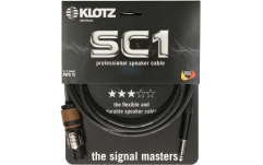 Cablu speakON jack Klotz 2x 1.5 mm² speaker cable PVCspeakON 2p F (NL2FXX) - jack 2p M - 1 m
