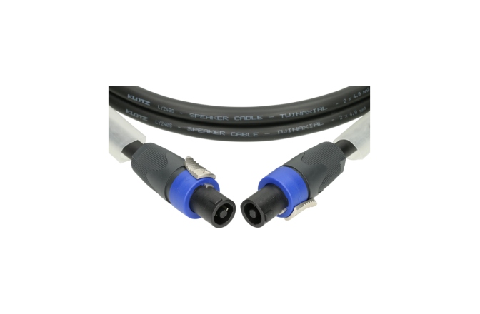 Cablu speakON profesional Klotz 2x 4.0 mm² speaker cable PVCspeakON 4p F/F with plastic shell (NL4FX) - 5 m