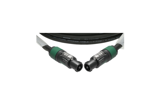 Cablu speakON profesional Klotz 4x 4.0 mm² speaker cable PVCspeakON 4p F/F with plastic shell (NL4FXX) - 2x transparent - 70 m