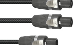 Cablu Speakon Sommer Cable Adaptercable Speakon/2xSpeakon 1m bk