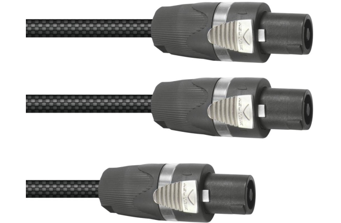 Cablu Speakon Sommer Cable Adaptercable Speakon/2xSpeakon 1m bk
