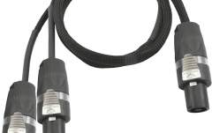 Cablu Speakon Sommer Cable Adaptercable Speakon/2xSpeakon 1m bk