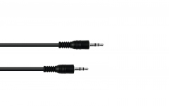 Cablu stereo 3.5mm Omnitronic Jack cable 3.5 stereo 1.5m bk