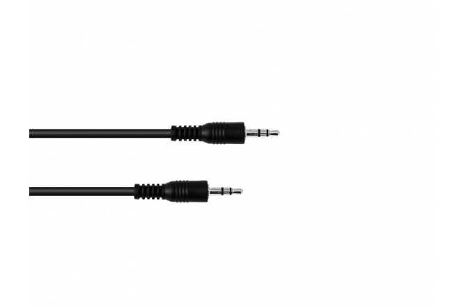Cablu stereo 3.5mm Omnitronic Jack cable 3.5 stereo 1.5m bk